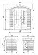 TIMBELA - Cabane en bois avec plancher, avec bardeaux bitumineux couleur l233xP222xH233cm - M351FB+H351FBGREY - vignette