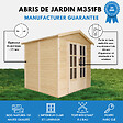 TIMBELA - Cabane en bois avec plancher, avec bardeaux bitumineux couleur l233xP222xH233cm - M351FB+H351FBGREY - vignette