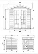 TIMBELA - Cabane en bois avec plancher, avec bardeaux bitumineux couleur l233xP222xH233cm - M351FB+H351FBGREEN - vignette
