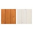 TIMBELA - Lot de produits de protection pour la peinture des maisons en bois – 5 l de blanc + 5 l de teck - Pour une surface extérieure en bois de 28 à 36 m2 - vignette