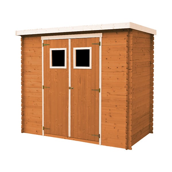 TIMBELA - Lot de produits de protection pour la peinture des maisons en bois – 5 l de blanc + 5 l de teck - Pour une surface extérieure en bois de 28 à 36 m2 - large