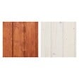 TIMBELA - Lot de produits de protection pour la peinture des maisons en bois – 5 l de blanc + 5 l de acajou  - Pour une surface extérieure en bois de 28 à 36 m2 - vignette