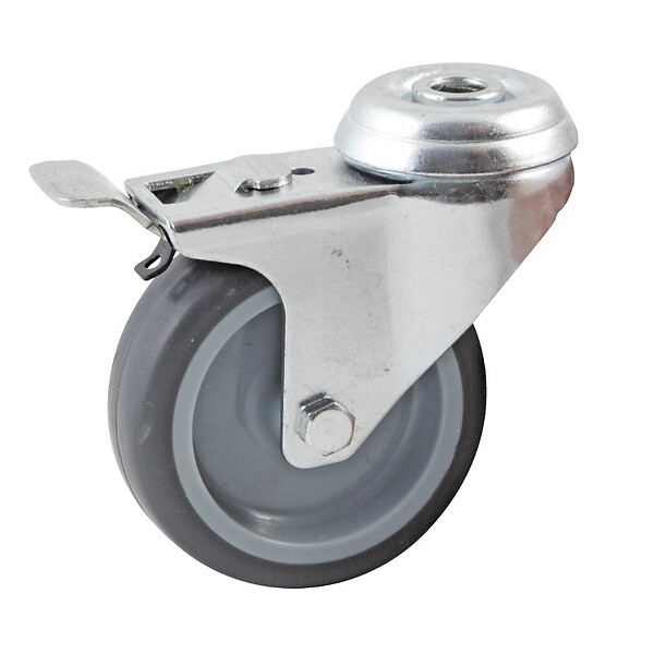 AVL - Roulette Å“il trou pivotant à  frein diamètre 50mm en caoutchouc gris - AVL - 550950H - large