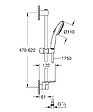GROHE - Ensemble douchette TEMPESTA à 3 jest 600mm + porte savon GROHE PROFESSIONAL 27600003 - vignette