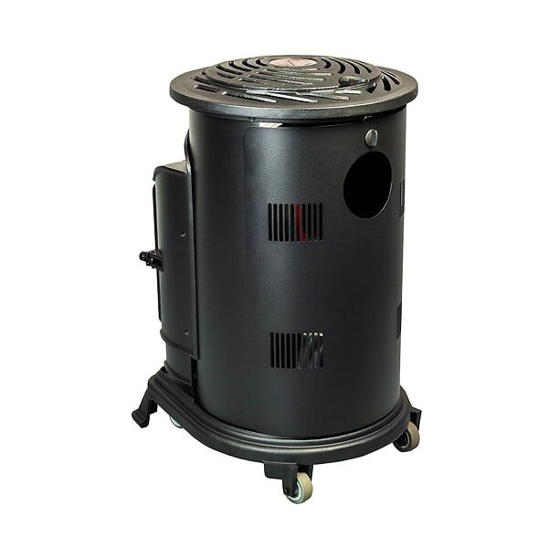 UNIVERSAL - Poêle à gaz Fonte véritable 3.4KW NOIR Chauffage au gaz avec Effet feu de bois Provence UNIVERSAL - large