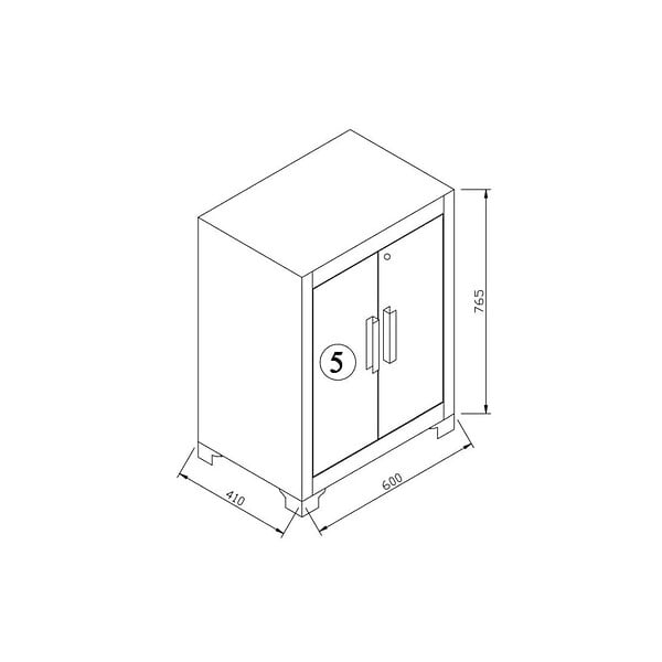 VITO - Armoire modulaire Meubles d'atelier Garage L1.95m HT 2.00m 8 Eléments Modulables Gris Anthracite Pré-montés VITO - large