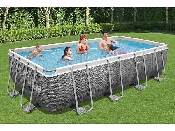 BESTWAY - Piscine tubulaire Power Steel - Rectangulaire - L549xH122xP274cm - large