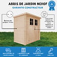 TIMBELA - Abri de jardin en bois - H200 x l239 x L142 cm / 2.63 m2 - porte verrouillable de haute qualité - M310F - vignette