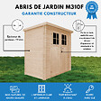 TIMBELA - Abri de jardin en bois - H200 x l239 x L142 cm / 2.63 m2 AVEC SOL TRAITÉ - M310F+M310G - vignette