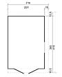 TIMBELA - TIMBELA M340+M340G Abri de Jardin en Bois Naturel (sans paroi latérale) PLUS LES PLANCHERS IMPRÉGNÉ- H243xl216xL416 cm/8 m2 - vignette
