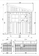 TIMBELA - Abri de Jardin en Bois Naturel (avec paroi latérale) - H244xl218xL514 cm/10 m2 - M341A - vignette