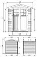 TIMBELA - Abri de jardin en bois - porte verrouillable de haute qualité- Stockage extérieur I236xL226xH218 cm/ 4,33 m2 - M369F - vignette