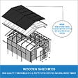 TIMBELA - Abri de Jardin en Bois Naturel - H246x418x522 cm / 20 m² - M333 - vignette