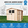 TIMBELA - TIMBELA M386F Abri de jardin en bois et range bûches extérieur - 4.47 m2 - vignette