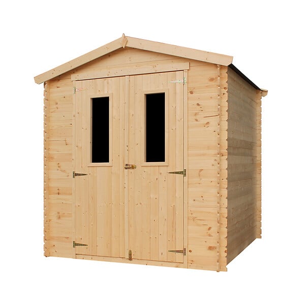 TIMBELA - Abri de jardin en bois I216xL206xH218 cm/ 3.53 m2 AVEC SOL TRAITÉ - M343C+M343G - large