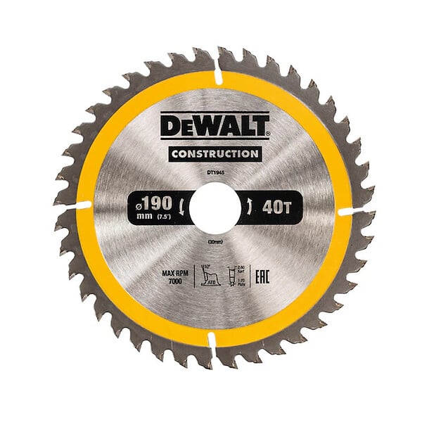 DEWALT - Lame de scie circulaire portative DEWALT Carbure Construction - large