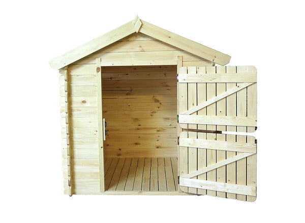 TIMBELA - Timbela M516-Maisonnette en bois pour enfants AVEC plancher - 112x146xH143cm /1.1m2 - large