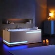 DISTRIBAIN - Baignoire balnéo Santorin 68 jets Whirlpool - vignette