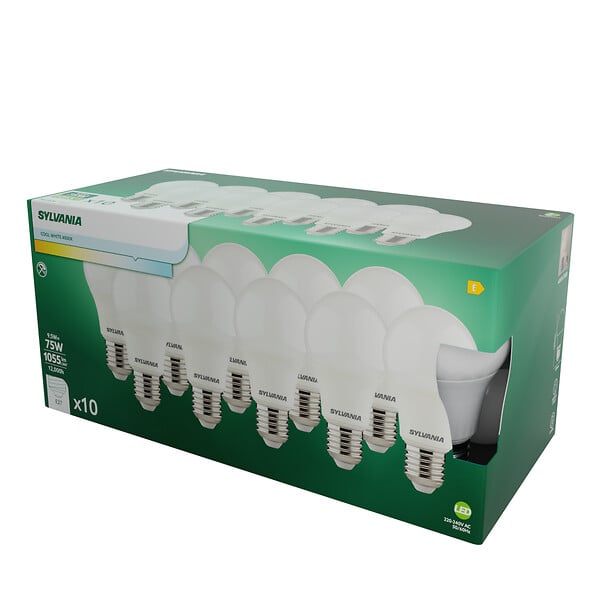SYLVANIA - Pack de 10 ampoules LED ToLEDo GLS - 1055lm - 4000K - large