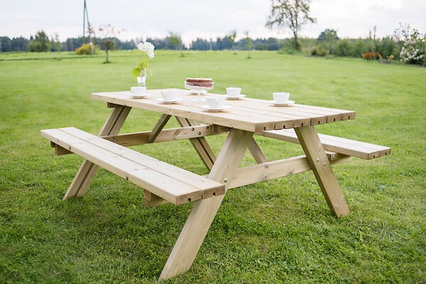 Table de pique-nique - Pin - 6 personnes - large