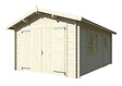 WHITE WOOD - Garage en bois Prague 28 mm  - L.386xH.268xP.544cm - vignette