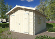 WHITE WOOD - Garage en bois Prague 28 mm  - L.386xH.268xP.544cm - vignette