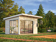 PALMAKO - Studio de jardin en bois Andrea 44 mm - L.434xP.402xH.264cm - vignette