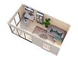 PALMAKO - Studio de jardin en bois Andrea 44mm - L.639xH.264xP.402cm - vignette