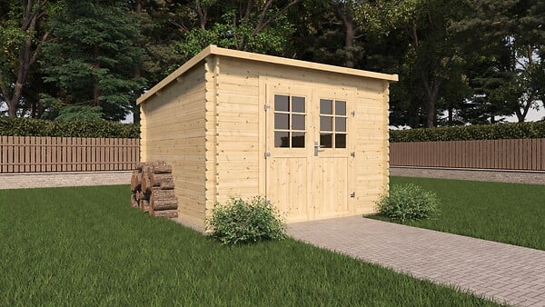 CERLAND - Abri de jardin en bois Vallo Modern - L.298xH.204.4xP.298cm - large