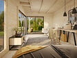 PALMAKO - Studio de jardin Andrea en bois ép. 44 mm avec pergola et baies coulissantes en double vitrage - Palmako - 37,7 m² - vignette