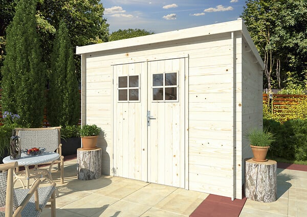WHITE WOOD - Abri de jardin en bois Zoé 3 - L.264xH.208xP.265cm - large