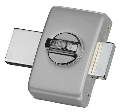ABUS - Verrou Styl Bouton/Cylindre 45mm alu brossé + Cales - large