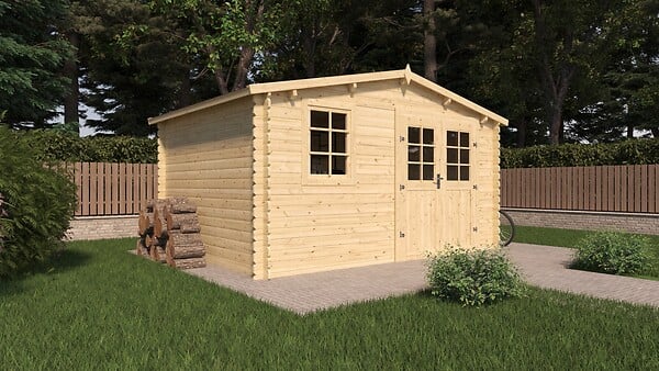CERLAND - Abri de jardin bois Vallo SU - L.398xH.225.5xP.398cm - large