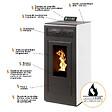INTERSTOVES - Poêle à granules MARINA 11 Etanche sortie Concentrique sur le dessus - - vignette