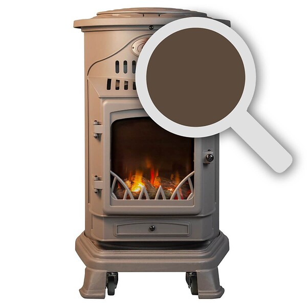 UNIVERSAL - Poêle à gaz Fonte véritable 3.4KW MARRON Miel Effet feu de bois Provence UNIVERSAL - large