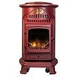 UNIVERSAL - Poêle à gaz Fonte véritable 3.4KW Rouge Chauffage d'appoint au gaz Effet feu de bois Provence UNIVERSAL - vignette