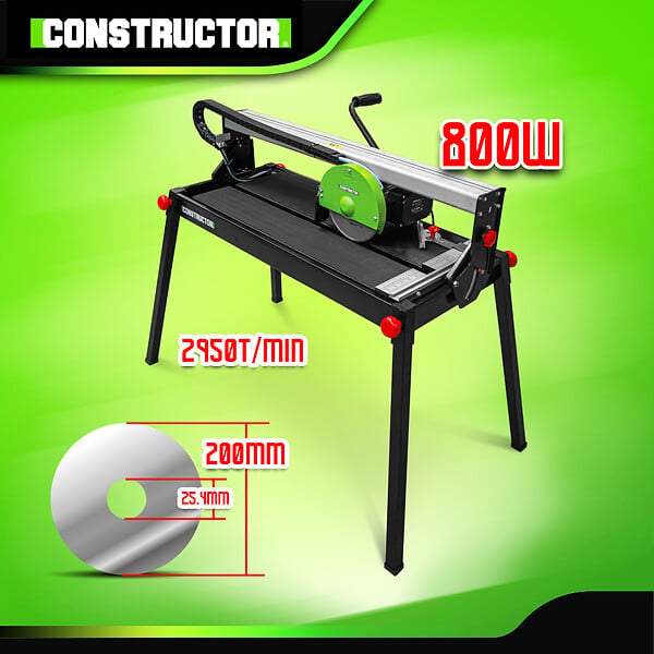 CONSTRUCTOR - Coupe carrelages radial 800 W - 200mm - Longueur de coupe max 720mm - large