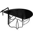 TECTAKE - Table de balcon rabattable 75 x 65 x 62 cm blanc/bleu - vignette