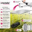 TECTAKE - Table pliante de camping en aluminium avec housse, 140 x 70 x 70 cm gris - vignette