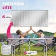 TECTAKE - Table pliante de camping en aluminium avec housse, 140 x 70 x 70 cm gris - vignette