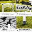 TECTAKE - Table pliante de camping en aluminium avec housse, 70 x 70 x 70 cm gris - vignette