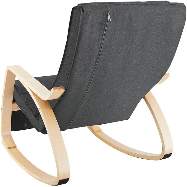TECTAKE - Fauteuil à bascule Onda gris foncé - large