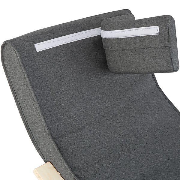 TECTAKE - Fauteuil à bascule Onda gris foncé - large