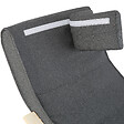 TECTAKE - Fauteuil à bascule Onda gris foncé - vignette