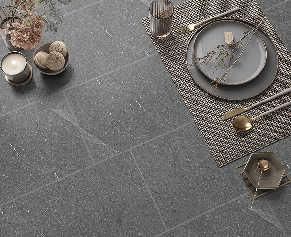 ECOCERAMIC - Carreau de sol intérieur Athena - Gris - 30.4x60.8cm - large