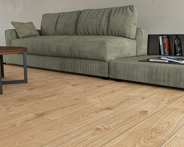 ECOCERAMIC - Sol intérieur Tundra grès cérame - Taupe - 20x120cm - 2.16m² - large