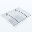 MCCOVER - AUVENT - MARQUISE DE PORTE D'ENTRÉE MÉLANIE Gris clair, L.150 cm, Profondeur totale - 90 cm - vignette