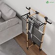 VOUNOT - Sechoir a linge etendoir tour pliable 3 niveaux 69x69x136 cm style bois noir - vignette