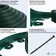 VOUNOT - Bordure de jardin PVC flexible 20m avec piquets vert - vignette