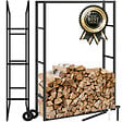 TECTAKE - Porte-bûches TUBY polyvalent noir - vignette